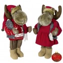 Couple d'élan de noël géant Bakir 60cm