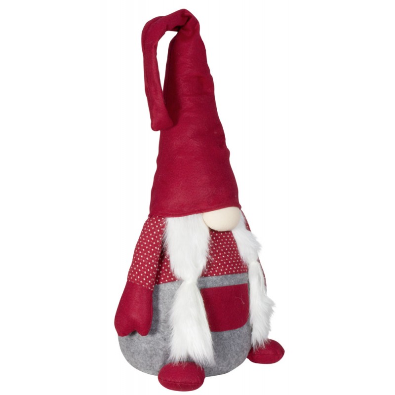 2 Figurines GNOME De Noël En Peluche - 26 Cm De Haut - Décoration Intérieure, Table, Sapin - Style Festif