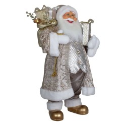 Père noël géant 80cm Enzo Figurine pour décoration de noel et vitrine