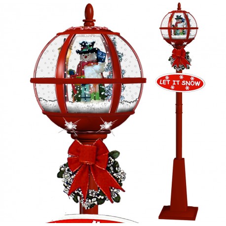 Lampadaire noel neige