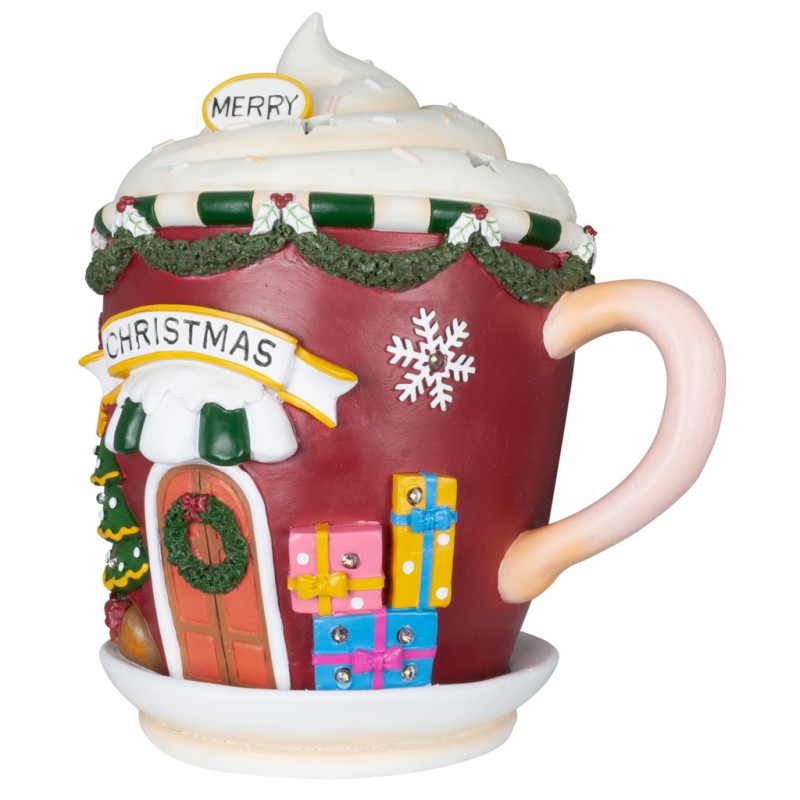 Décorations De Noël Lumineuses - Maison En Acrylique LED 20x19 Cm - Village De Noël Hivernal - Pour Table, Salon, Fêtes - Avec Support